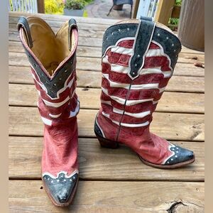 Sold! Hold for Cindy Corral Flag Western Boots